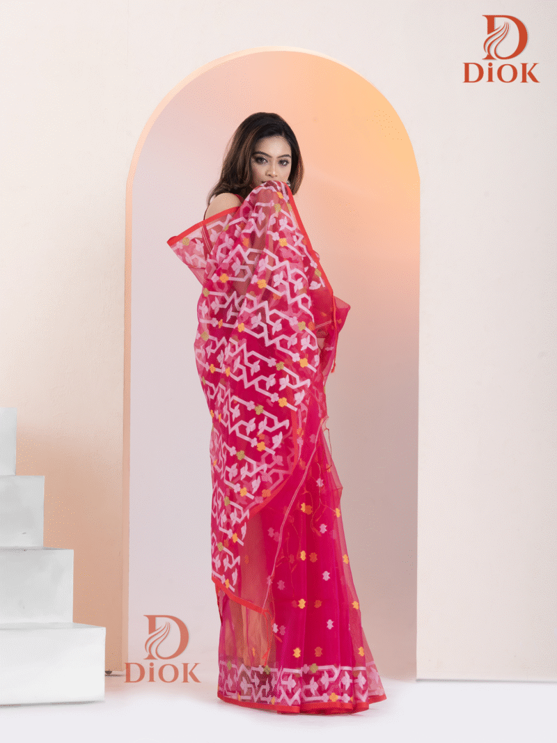 Soft Muslin Jamdani Saree - Image 5