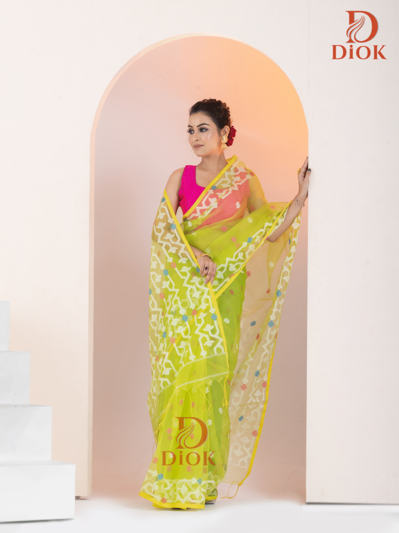 Soft Muslin Jamdani Saree - Image 3