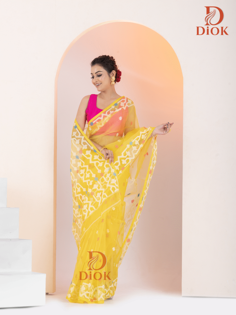 Soft Muslin Jamdani Saree - Image 3