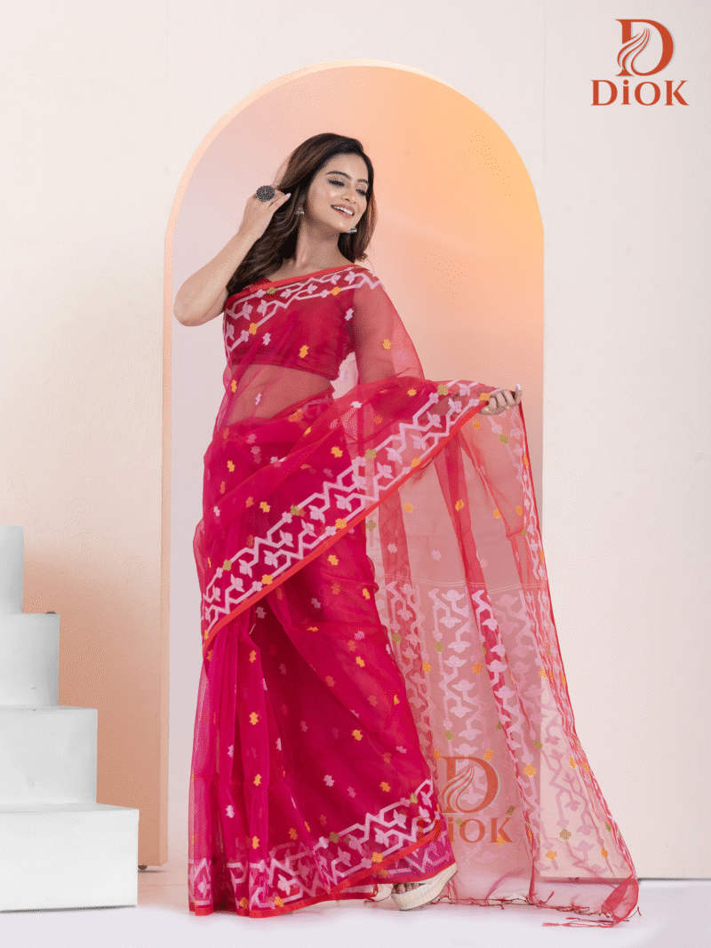 Soft Muslin Jamdani Saree