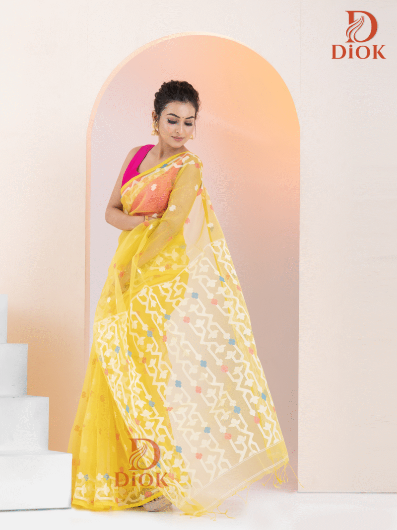 Soft Muslin Jamdani Saree - Image 2