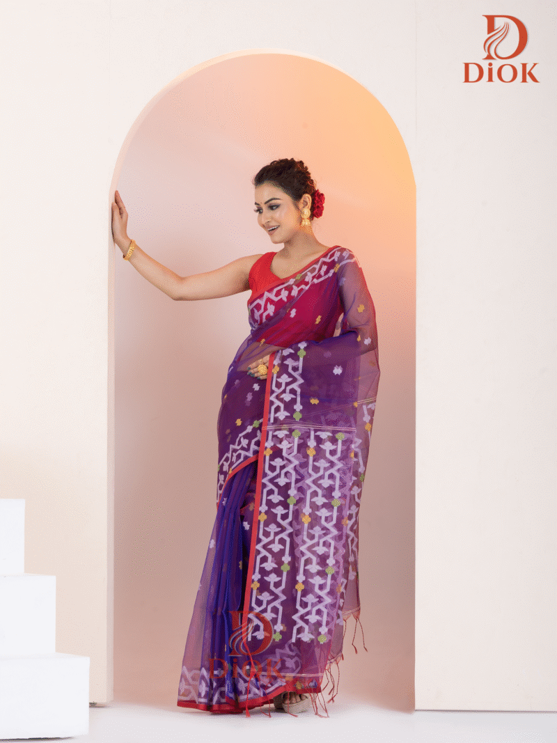 Soft Muslin Jamdani Saree - Image 2