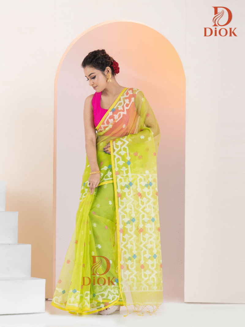 Soft Muslin Jamdani Saree - Image 2