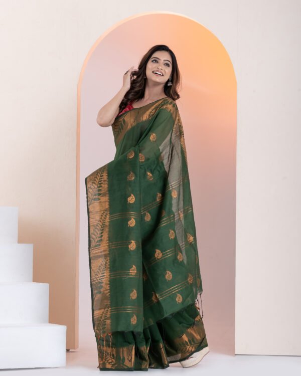 Cotton Silk Handloom Flower Design Saree