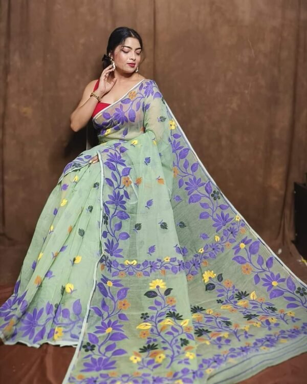 Eagle Soft Lota Jamdani Sari