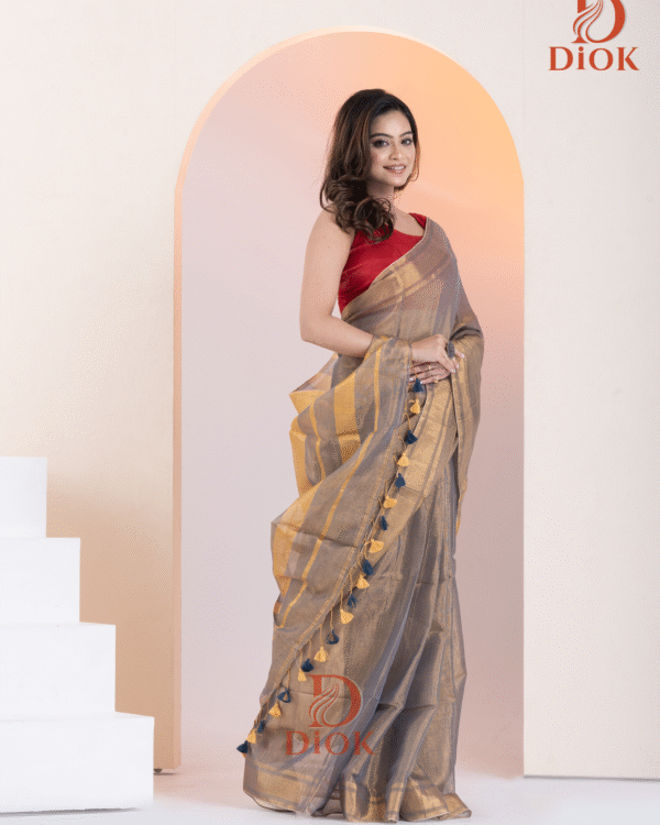 Handloom Linen Saree