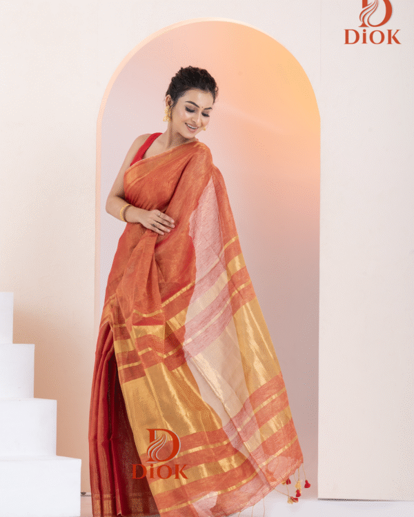 Handloom Linen Saree