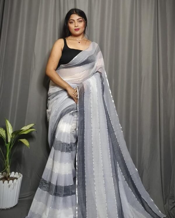 Mul Mul Cotton Saree with Zari Border