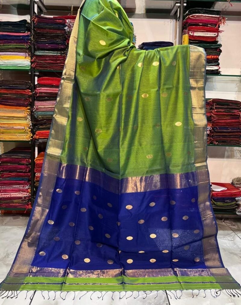 Maheshwari design cotton silk handloom saree