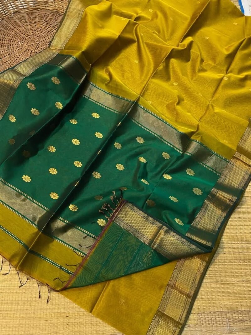 Maheshwari Handloom Cotton Silk Saree
