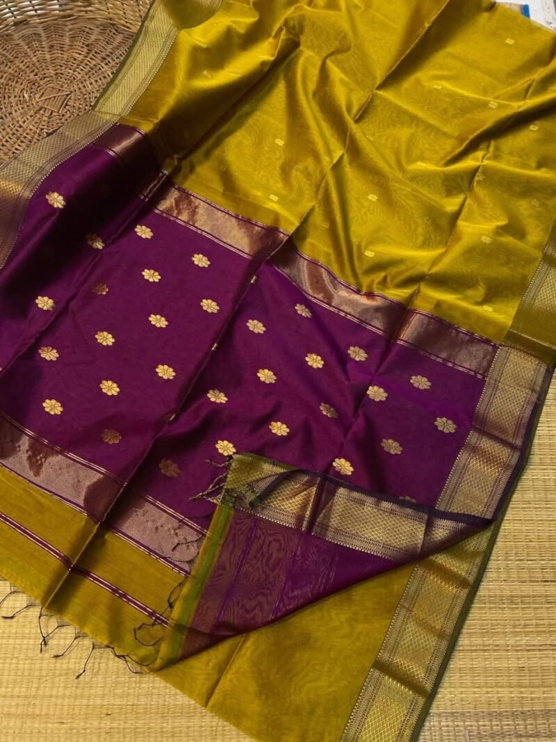Maheshwari Handloom Cotton Silk Saree