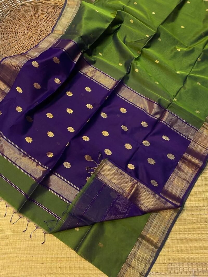 Maheshwari Handloom Cotton Silk Saree