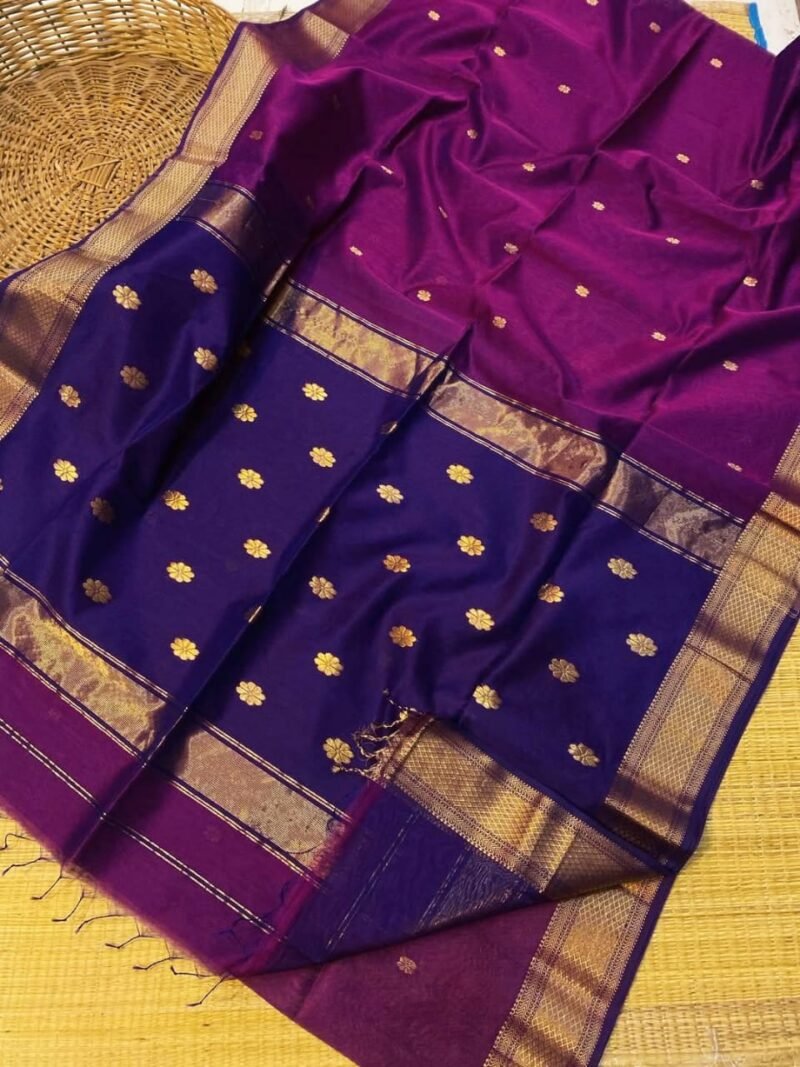 Maheshwari Handloom Cotton Silk Saree