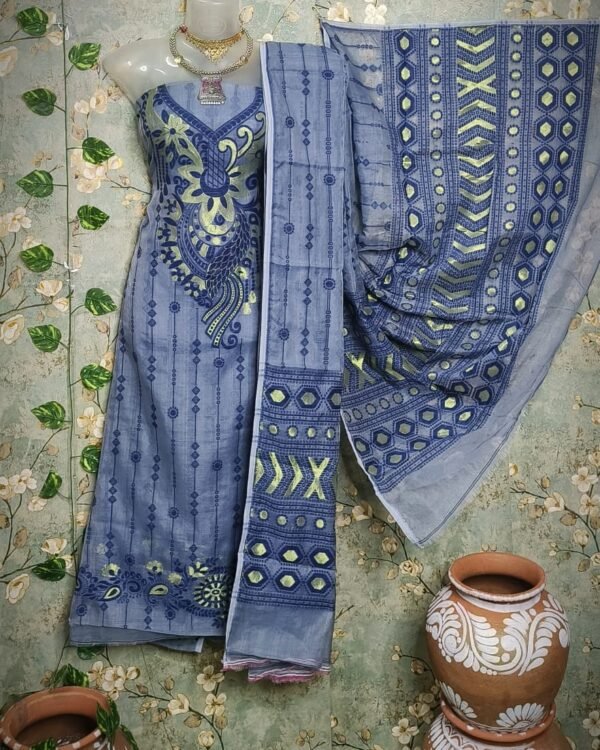 Jamdani 2-piece  unstitched kurta set