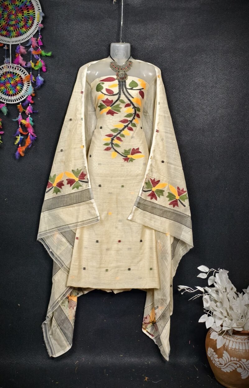 Soft Cotton Unstitched 2piece kurta Set