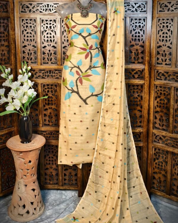 Floral Motifs  2-piece Jamdani kurta set