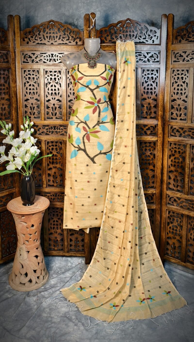 Floral Motifs  2-piece Jamdani kurta set