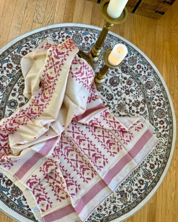Tussar Handloom Saree With Silk Mark