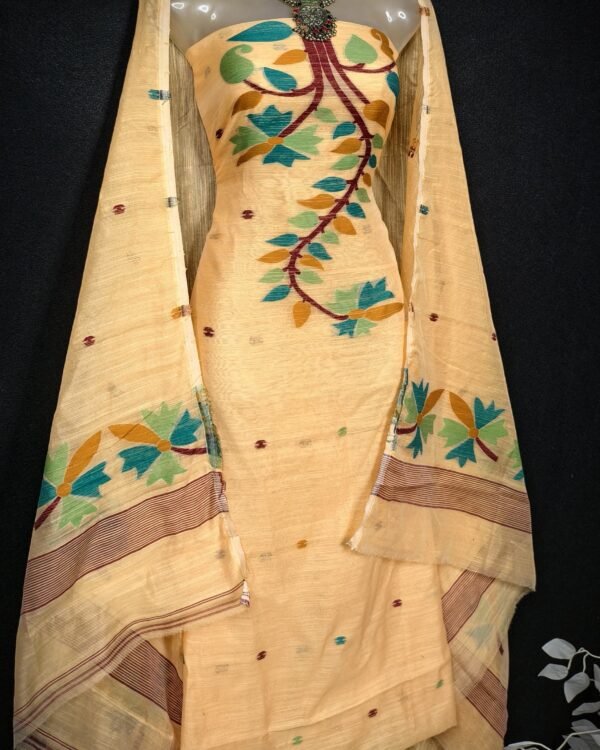 Soft Cotton Unstitched 2piece kurta Set