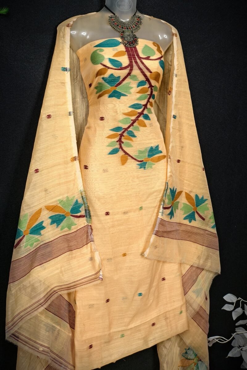 Soft Cotton Unstitched 2piece kurta Set