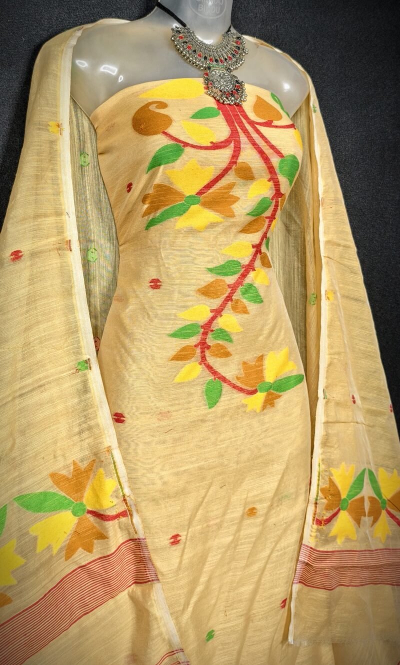 Soft Cotton Unstitched 2piece kurta Set - Image 2