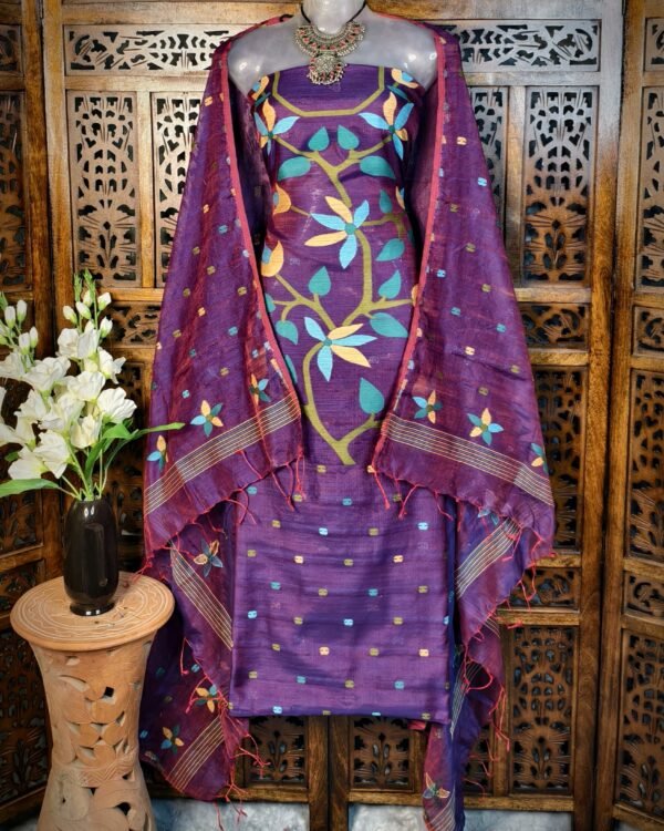 Floral Motifs  2-piece Jamdani kurta set