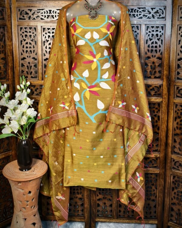 Floral Motifs  2-piece Jamdani kurta set
