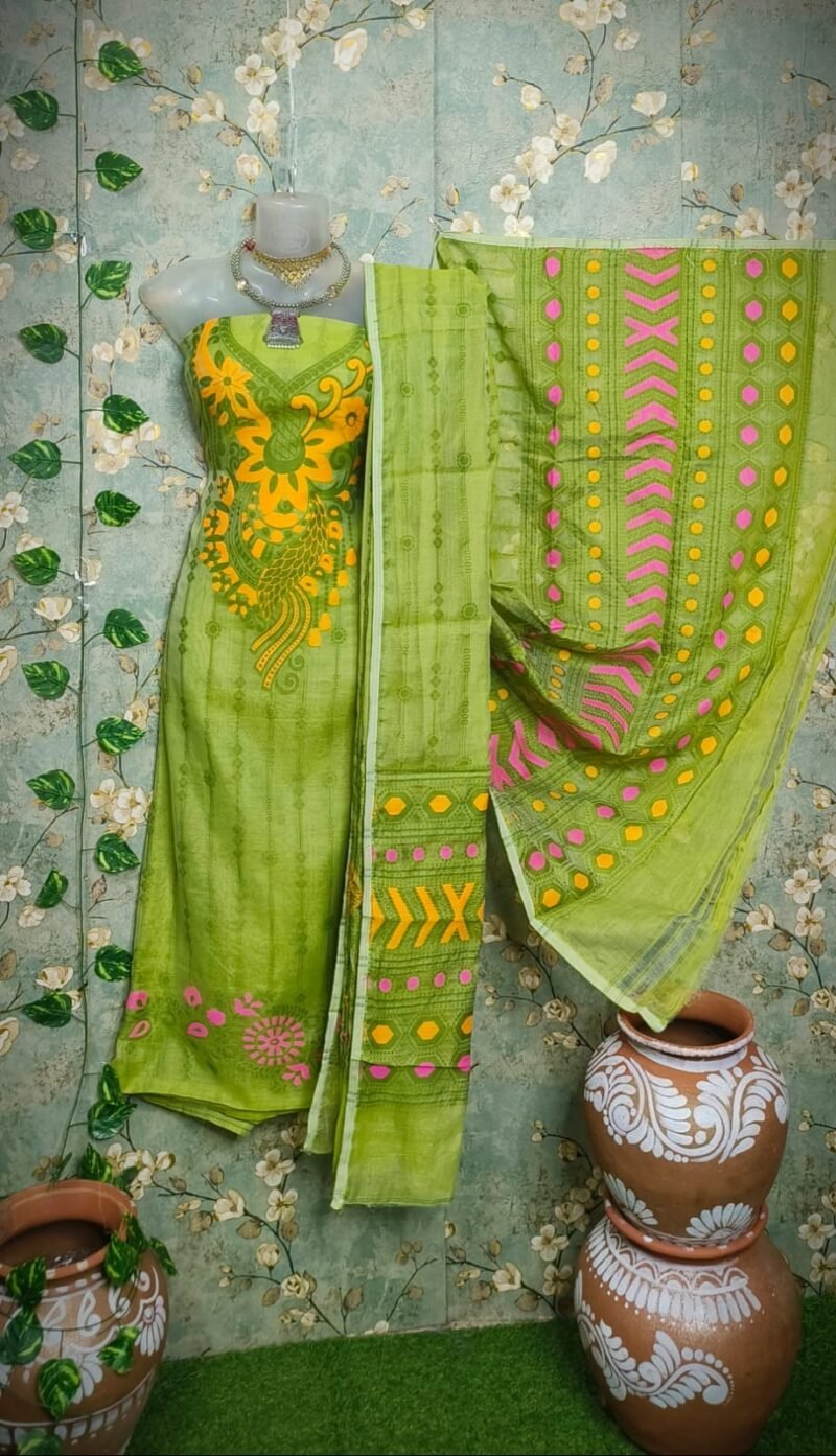 Jamdani 2-piece  unstitched kurta set