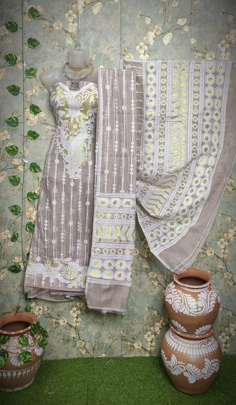 Jamdani 2-piece  unstitched kurta set