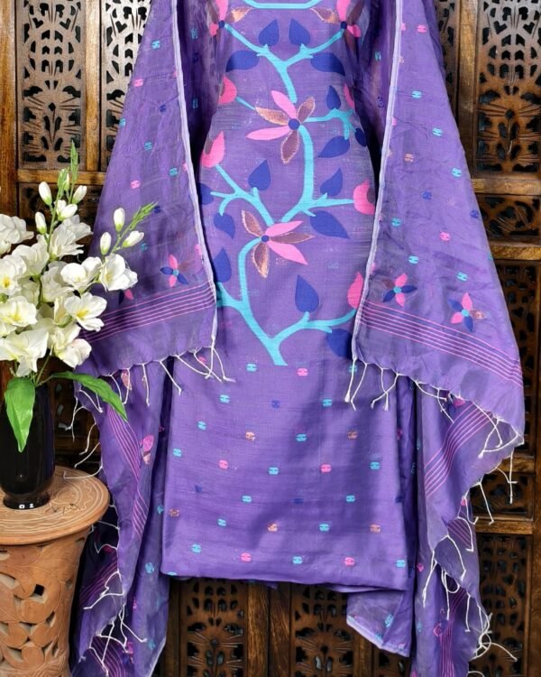 Floral Motifs  2-piece Jamdani kurta set