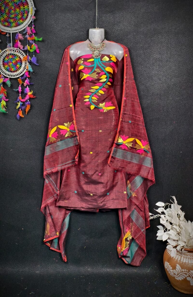 Soft Cotton Unstitched 2piece kurta Set - Image 2