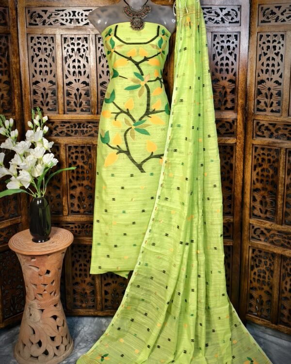 Floral Motifs  2-piece Jamdani kurta set