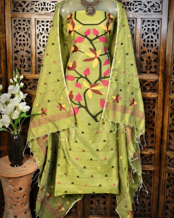 Floral Motifs  2-piece Jamdani kurta set