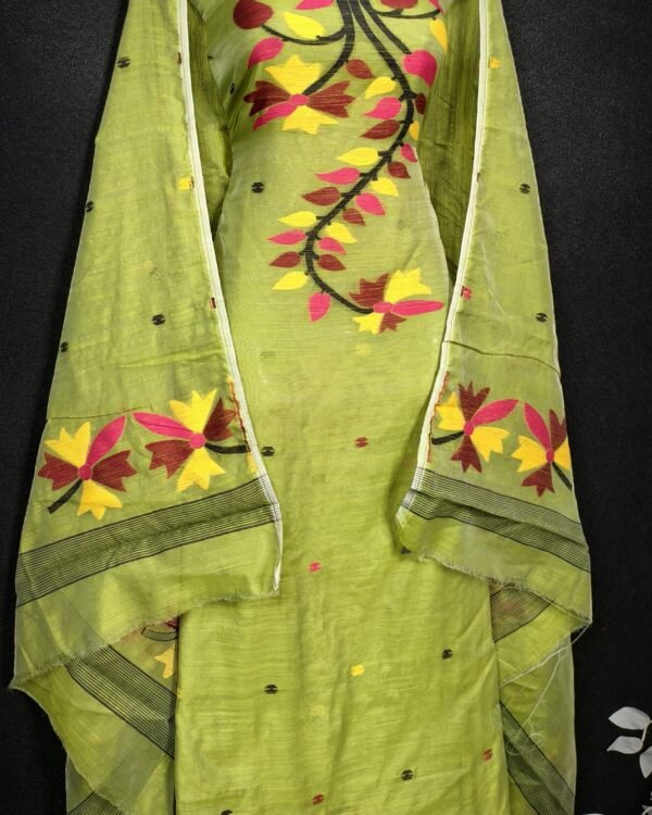 Soft Cotton Unstitched 2piece kurta Set