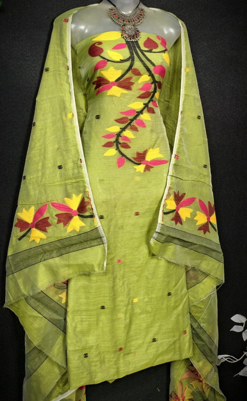 Soft Cotton Unstitched 2piece kurta Set