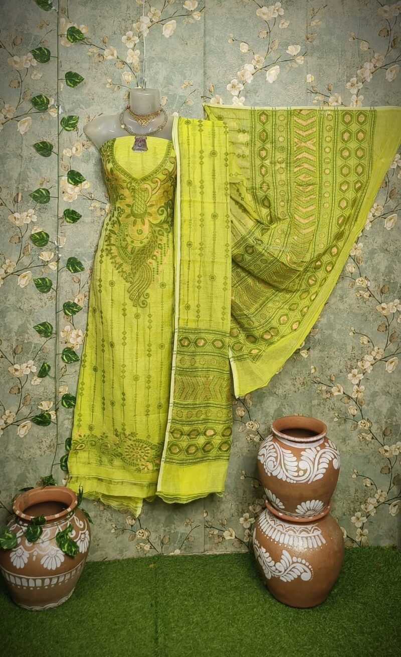 Jamdani 2-piece  unstitched kurta set