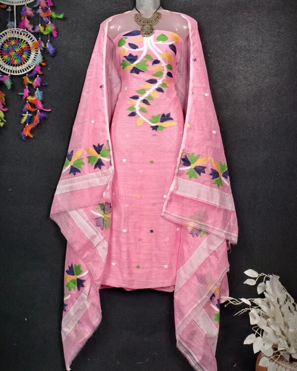 Soft Cotton Unstitched 2piece kurta Set
