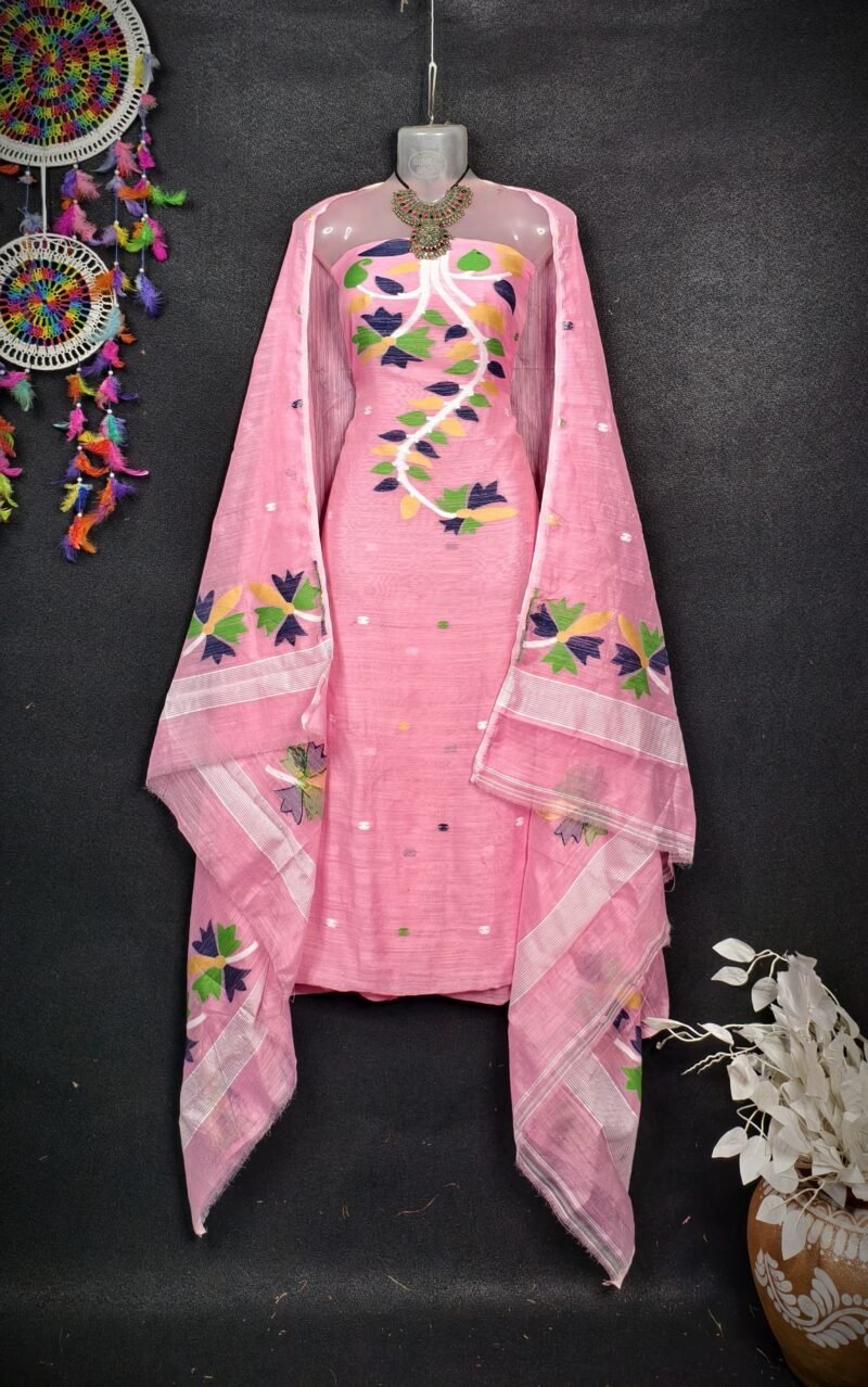 Soft Cotton Unstitched 2piece kurta Set