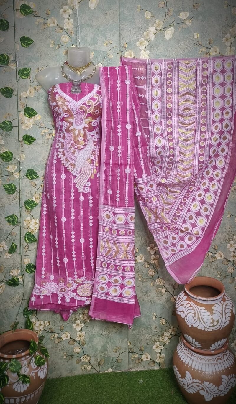 Jamdani 2-piece  unstitched kurta set