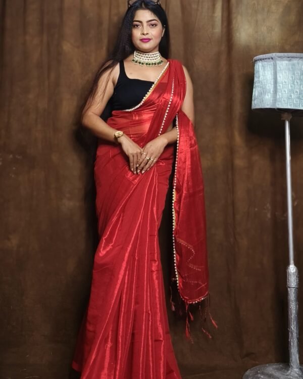 Red Raga Tissue Saree