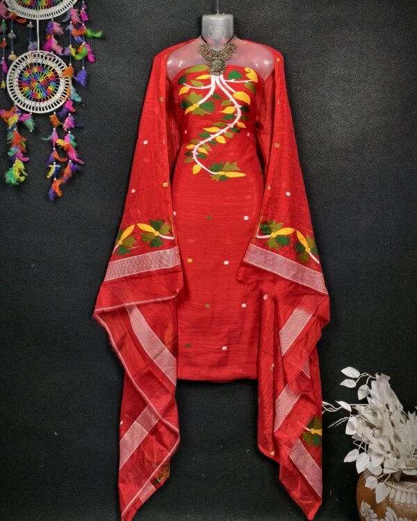 Soft Cotton Unstitched 2piece kurta Set