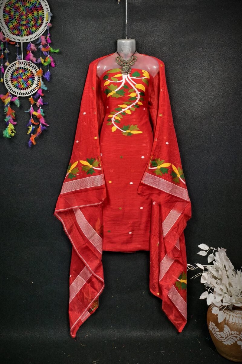 Soft Cotton Unstitched 2piece kurta Set