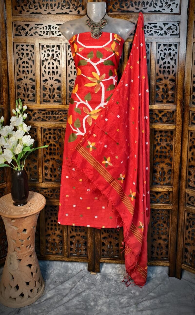 Floral Motifs  2-piece Jamdani kurta set
