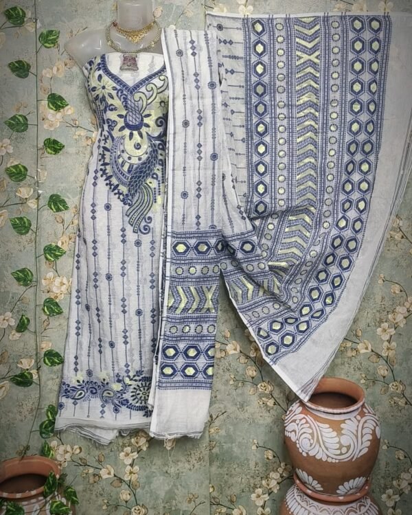 Jamdani 2-piece  unstitched kurta set