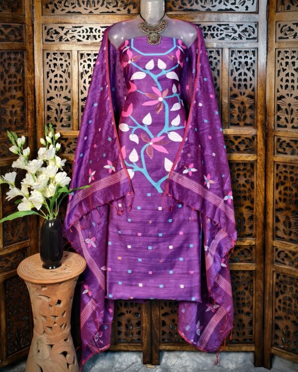 Floral Motifs  2-piece Jamdani kurta set