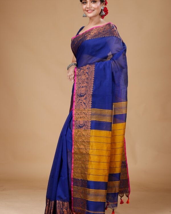 Copper Zari Work Handloom Saree