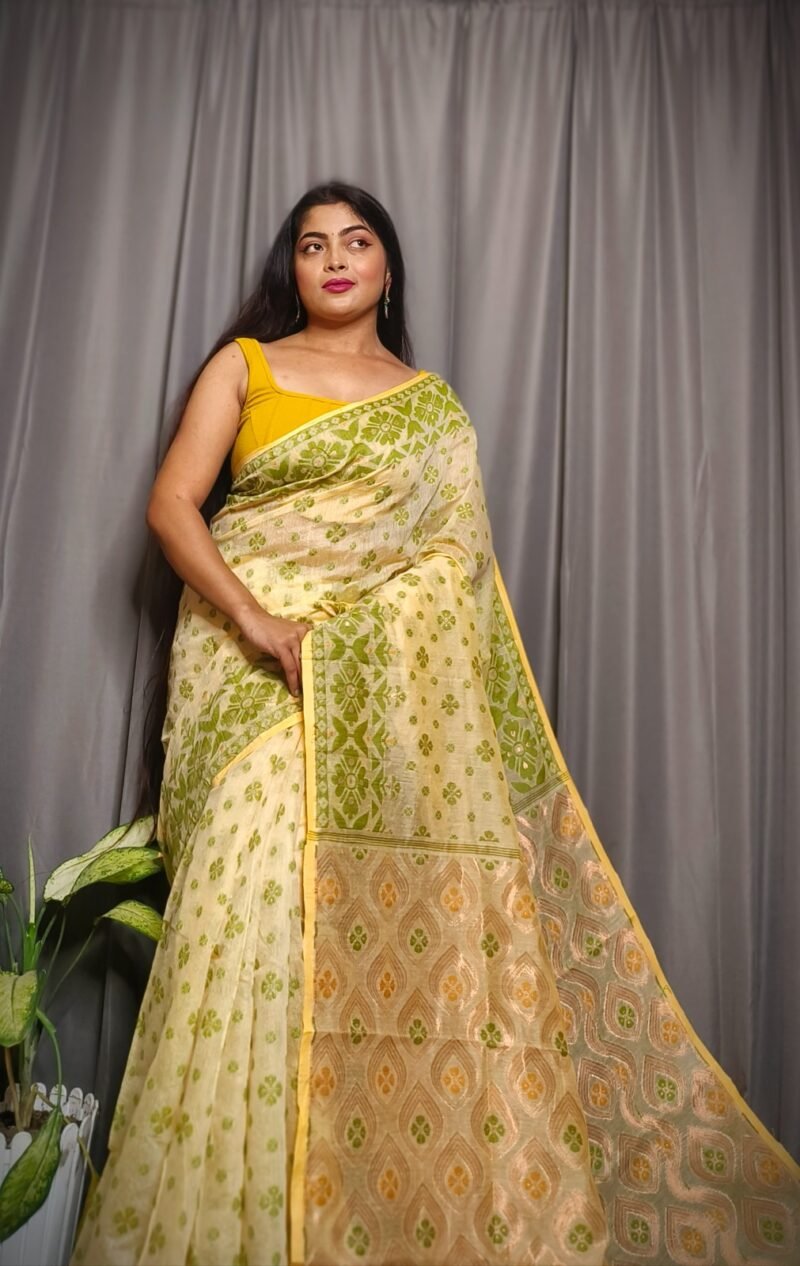 Allover Mina Work Jamdani Saree - Image 2