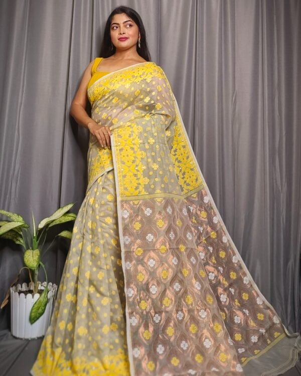 Allover Mina Work Jamdani Saree