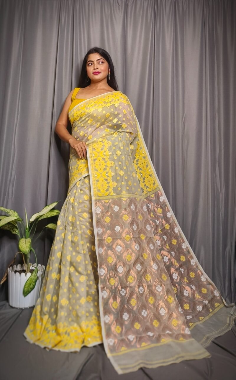 Allover Mina Work Jamdani Saree