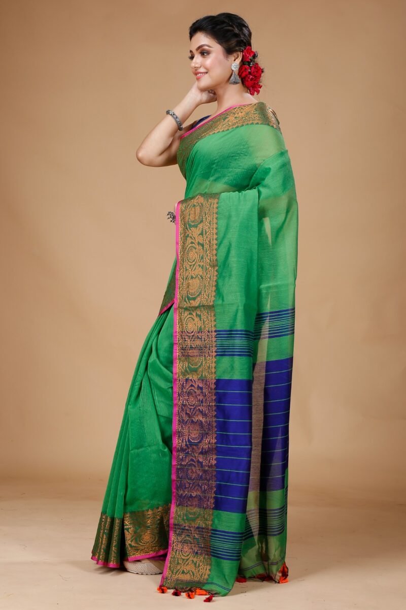 Copper Zari Work Handloom Saree - Image 4